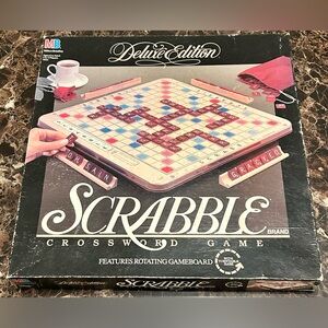 Vintage 1989 Milton Bradley (MB) Deluxe Edition Scrabble Board Game